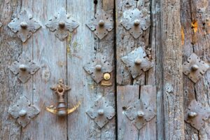 Ancient old door knocker
