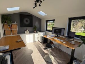 shed converted to a office space
